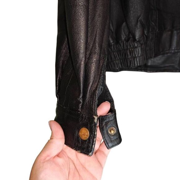 Property Vintage Leather Bomber Jacket Coat - Picture 9 of 13